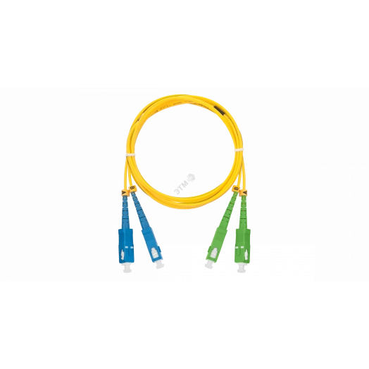 Шнур оптический переходной SM 9/125 OS2 SC/UPC-SC/APC двойной LSZH 2мм