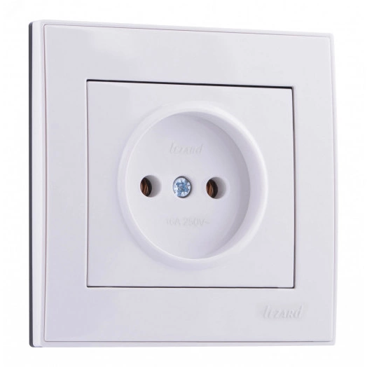 Розетка RAIN б/з керамика белая