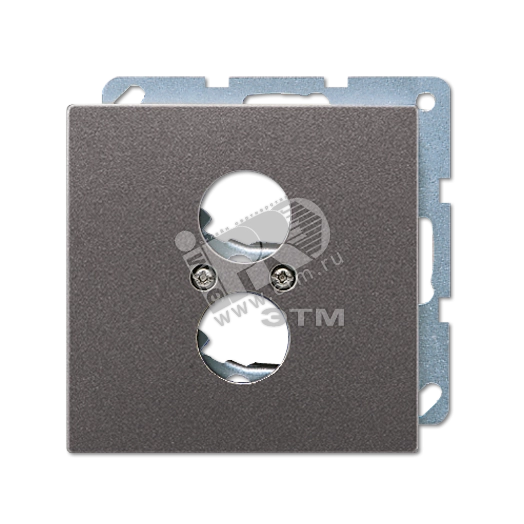 Крышка для 2-х гнезд подключения громкоговорителя  антрацит