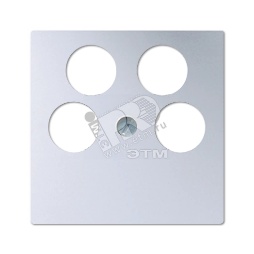 Крышка для SAT-TV-розетки с 4-мя гнездами  алюминий