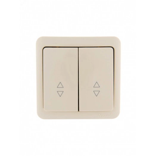 VIOLA Выключатель проходной двойной крем (12шт/144шт)