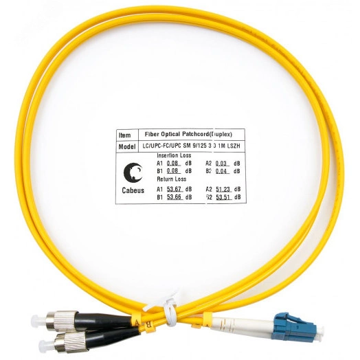 Шнур оптический duplex 1м LC-FC 9/125 sm  LSZH FOP(d)-9-LC-FC-1m