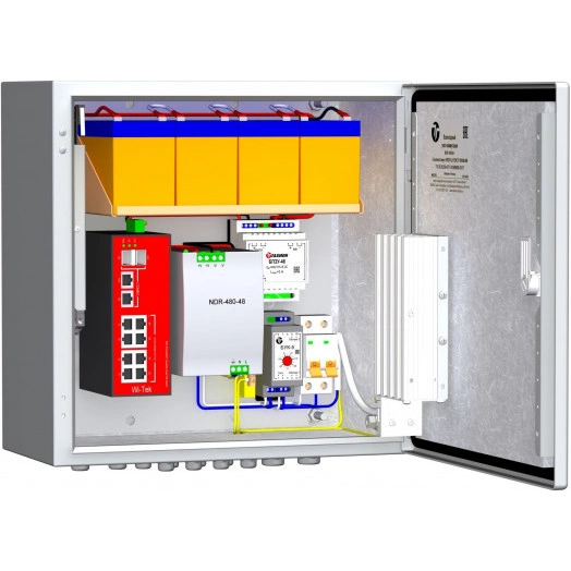 Узел коммутационный 8хPoE+, 2хSFP, 240 Вт, АС 220В, 50 Гц IP66, 380х380х210 мм