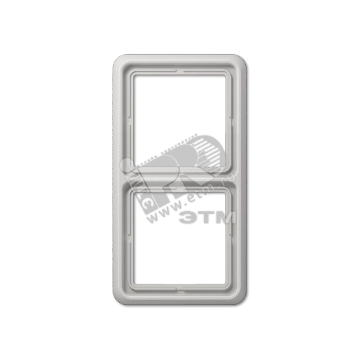 Рамка 2 поста универсальная ударопрочная светло-серая