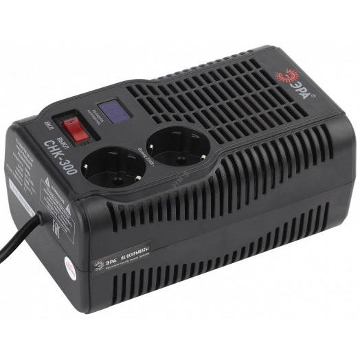 Стабилизатор напряжения компактный ЭРА СНК-300 160-260В/220В, 300ВА