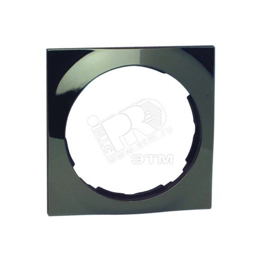 Рамка 3 поста, квадрат, S88, воронёная сталь