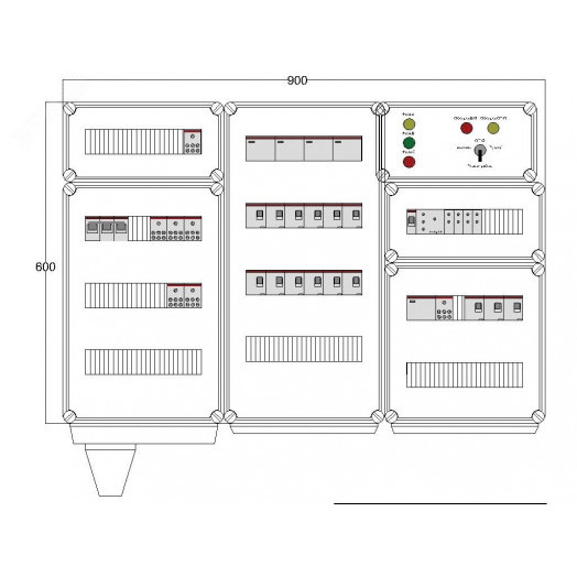 Щит управления электрообогревом DEVIbox HS 15x2700 D316 (в комплекте с терморегулятором и датчиком температуры)