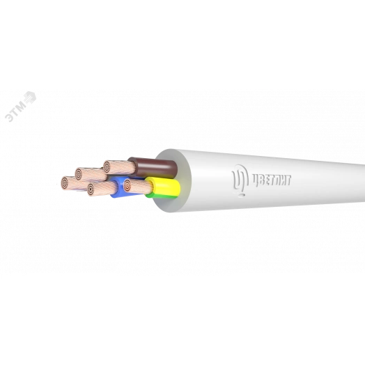 Провод ПВС 4х4+1х4 белый