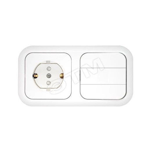 Беларусь Блок 3-х кл выкл+розетка зк с/ш 3В-РЦ-667