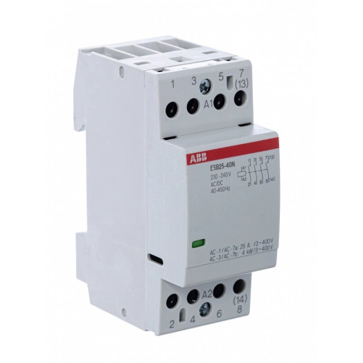 Контактор ESB25-40N-06 модульный (25А АС-1, 4НО), катушка 230В AC/DC