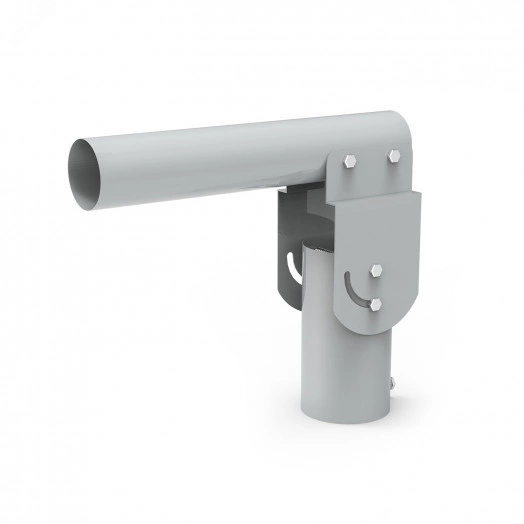 Кронштейн для уличных светильников 200х205х100 мм на трубу до D58 мм/консоль D48 мм серый Gauss