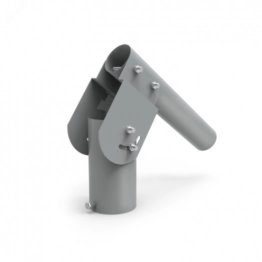 Кронштейн для уличных светильников 200х205х100 мм на трубу до D58 мм/консоль D48 мм серый Gauss