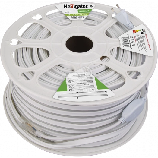 Лента светодиодная LEDх92/м 1м 9Вт/м 220В IP67 зеленый