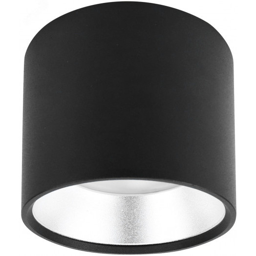 Подсветка ЭРА Накладной под лампу Gx53, алюминий, цвет черный+серебро OL8 GX53 BK/SL ЭРА