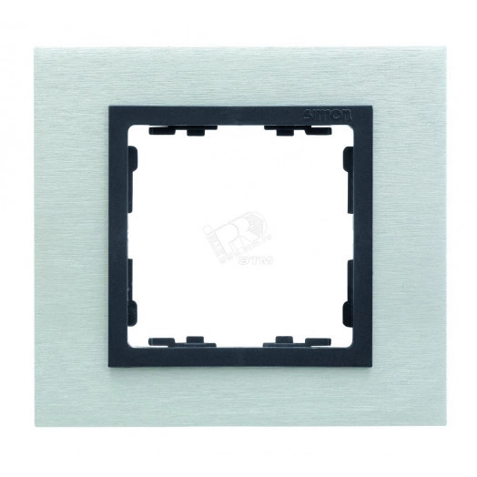 Рамка на 2 поста, S82N, сталь матовая - графит (металл)