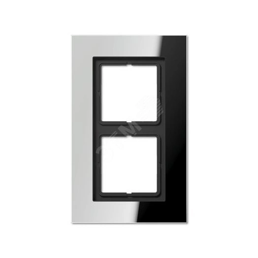 Рамка 2-я для горизонтальной/вертикальной установки  Серия- LS plus  Материал- металл  Цвет- хром
