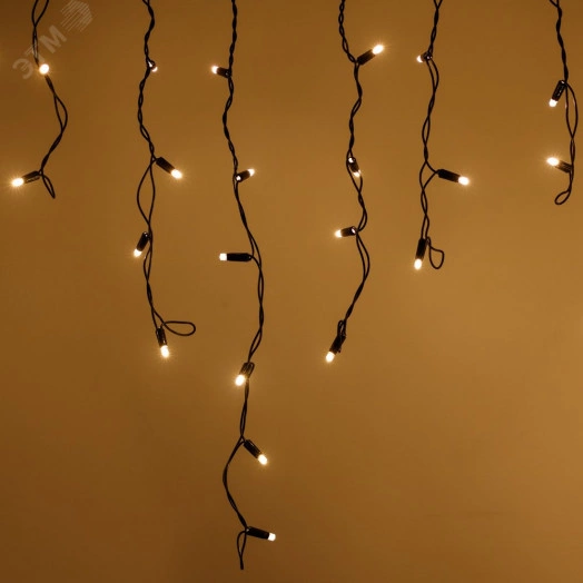 Гирлянда светодиодная декоративная ARD-EDGE-PRO-4000x600-BLACK-128LED-FLASH WARM (230V, 8W) (ARDCL, IP65)