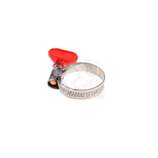 Хомут обжимной 25-40мм с бабочкой нержавеющая сталь (1шт)