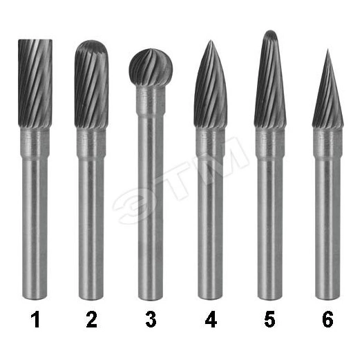 Шарошка карбидная Профи, штифт 6 мм, коническая