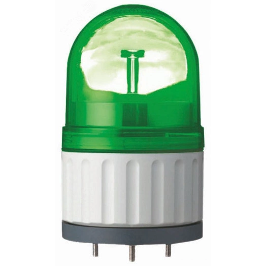 Лампа маячок вращающаяся зеленая 24В AC/DC 84 мм