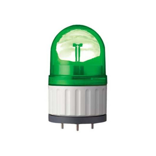 Лампа маячок вращающаяся зеленая 24В AC/DC 84 мм