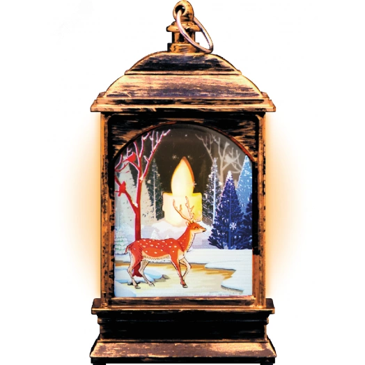 Фонарь новогодний светодиодный LED 'Олененок' 0.1 Вт тёплый свет бронзовый батарейки в комплекте Holiday Gauss