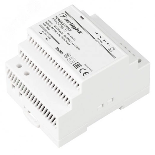Блок питания ARV-DR100-12 (12V, 8.3A, 100W) (Arlight, IP20 DIN-рейка)