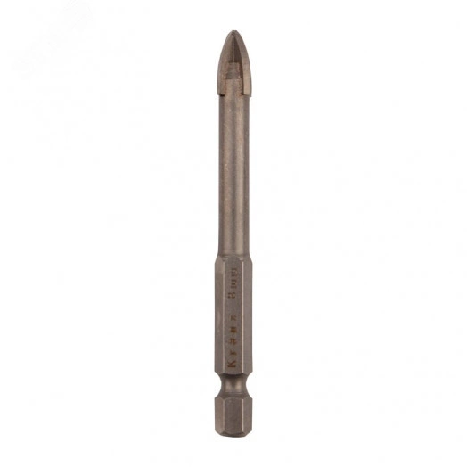 Сверло по стеклу и керамике 8 мм 4 грани шестигранный хвостовик