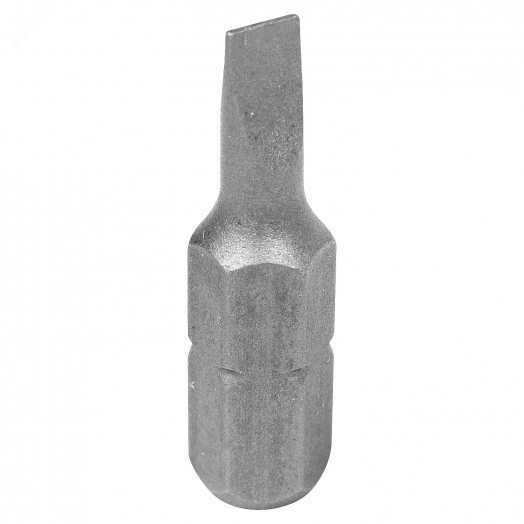 Вставка (бита) торцевая 1/4', Slotted, 3х0,5 мм, L = 25 мм