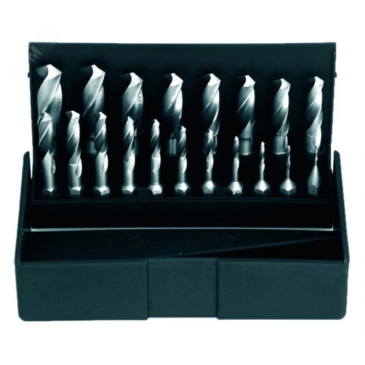 Набор бит-сверл по металлу No 2010SA HSS, 19 пр., d 1.0-10.0 x 0.5 мм, хвостовик шестигранный 1/4''