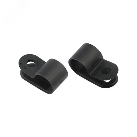 Кабельная скоба под винт REXANT 9 мм, черная,     упаковка 50 шт (etm07-4409-1)