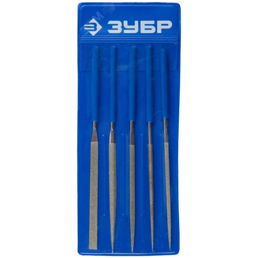 Набор ''ЭКСПЕРТ'' Надфили с алмазным напылением в пакете PVC, P 140, 140х75мм, 5 предметов
