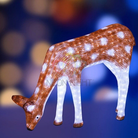 Фигура профессиональная светодиодная акриловая Олень мама коричневая 100х130см 2х44 понижающий трансформатор в комплекте