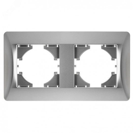 GUSI Ugra РАМКА 2-местная, цвет  серебро.