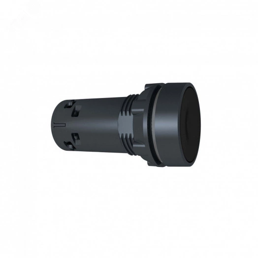 Кнопка черная с фиксацией 22мм 1но