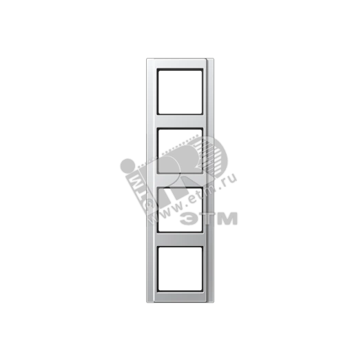 Рамка 4 поста алюминий