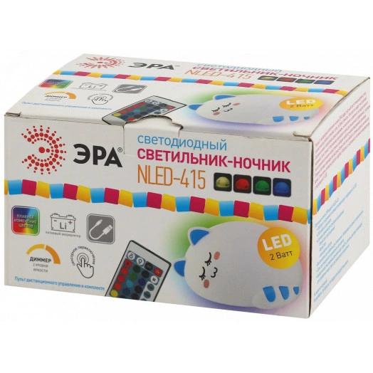 Светильник настольный  NLED-415-2W-BU белый с синим ЭРА