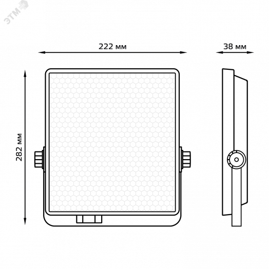 Прожектор светодиодный ДО-70 Вт 6300 Лм 6500К IP65 IK07 черный EVO Gauss