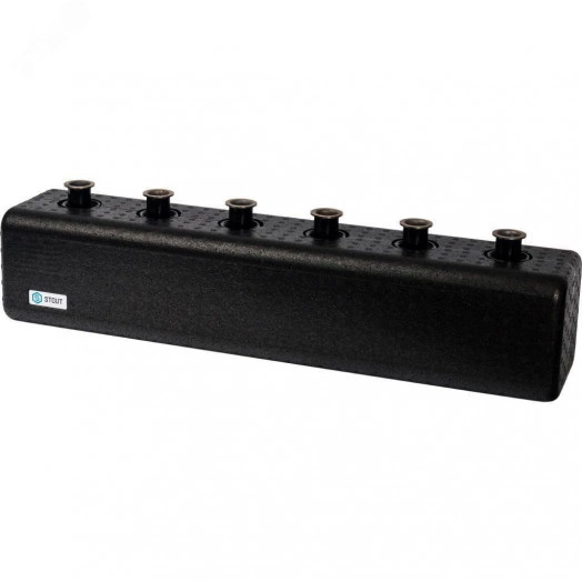 Коллектор распределительный стальной 3 отопительных контура с гидравлическим разделителем DN25