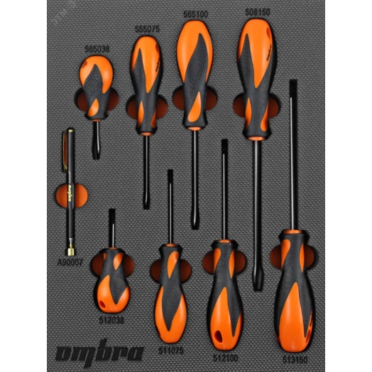 Набор отверток стержневых Basic в EVA ложементе 280х375 мм, 9 предметов