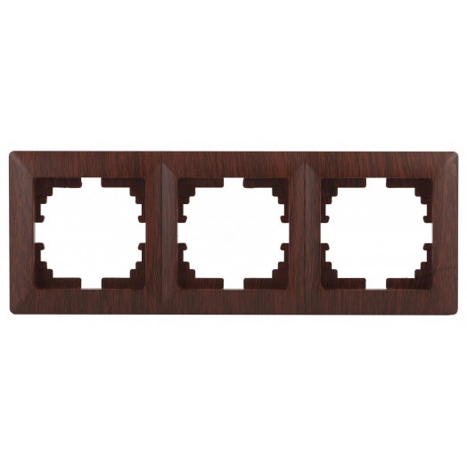Рамка на 3 поста, СУ, Solo, венге, 4-503-10