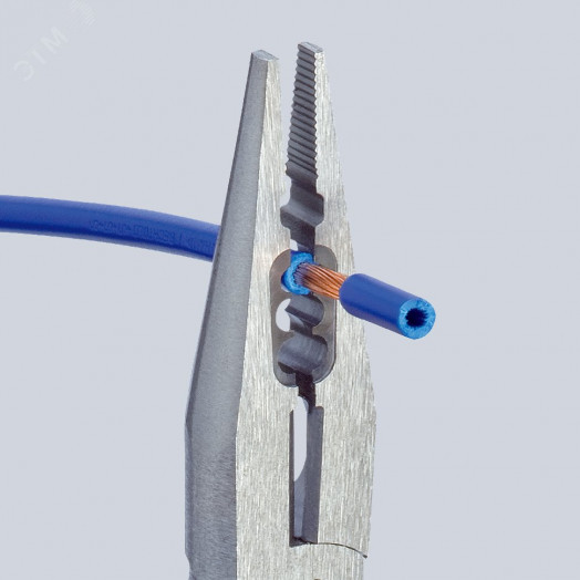 Плоскогубцы электрика для монтажа проводов резка - проволока средней твердости 25мм твердая проволока 16мм L=160мм крепление для страховки