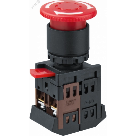 Кнопка NBI-B-06 Грибок поворотная блокировка d22мм NO+NC