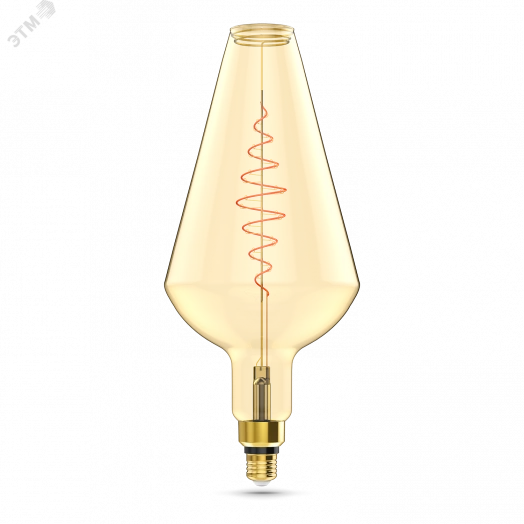 Лампа светодиодная LED 8.5 Вт 660 Лм 2000К теплая Е27 Vase golden flexible Filament Gauss