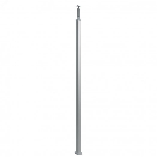 Snap-On колонна алюминиевая с крышкой из алюминия 2 секции 2,77 метра, с возможностью увеличения высоты колонны до 4,05 метра,  цвет алюминий