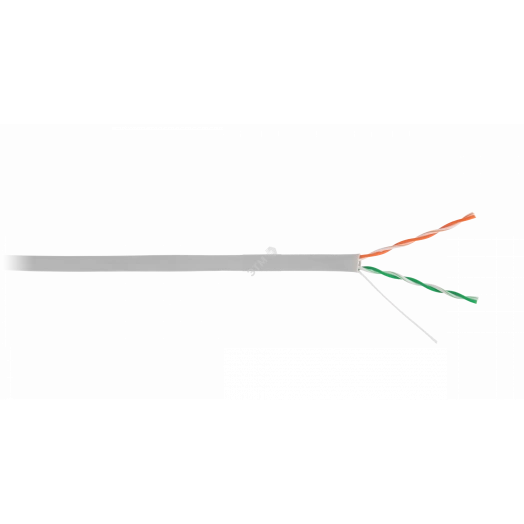 Кабель U/UTP 2 пары Кат.5 внутренний PVC одножильный серый 305м