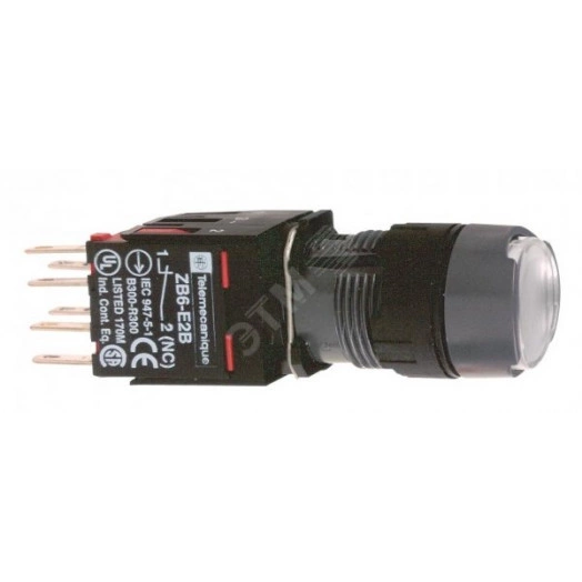 Кнопка 16мм 12-24В белая