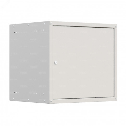 Шкаф настенный телекоммуникационный NTSS LIME 6U 550х350х370мм, 2 профиля 19, дверь сплошная металл, боковые стенки несъемные, разобранный, серый RAL 7035