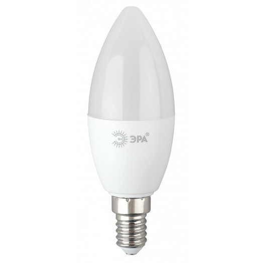 Лампа светодиодная LED B35-10W-865-E14 R  (диод, свеча, 10Вт, хол, E14) (10/100/3500) ЭРА
