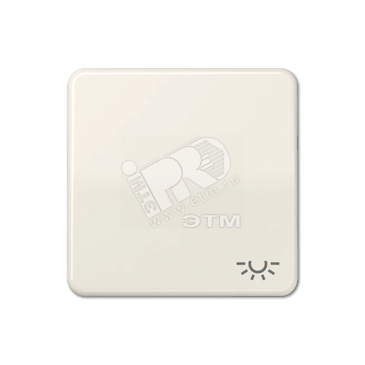 Клавиша ударопрочная с символом  освещение   слоновая кость